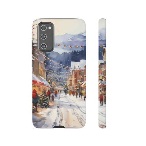 Bustling Victorian Christmas Market - Impact Resistant Phone Case Samsung Galaxy S20 FE Matte